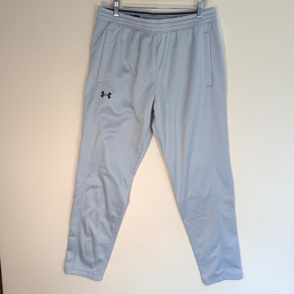 Under Armour ColdGear Mens Large Gray Loose Fit Jogger Sweatpants Athletic Gorp